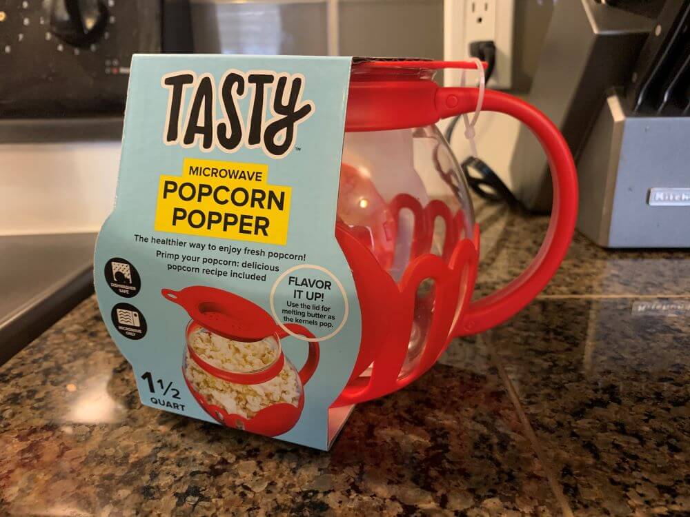 Tasty 3QT Family Size Microwave Popcorn Popper Cotton Candy 